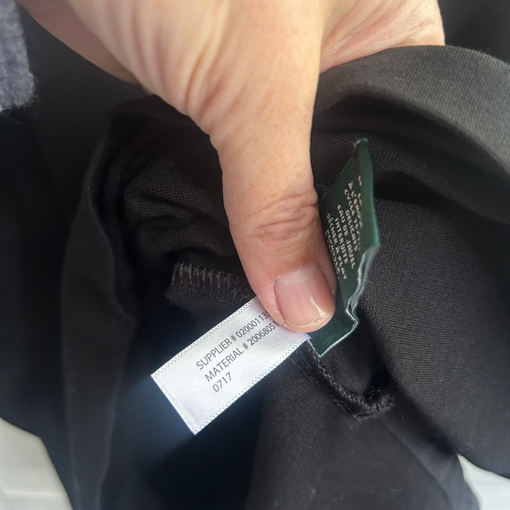 Like new Ralph Lauren Black Tank Top with Faux Leather trim. Size S. - Picture 7 of 11